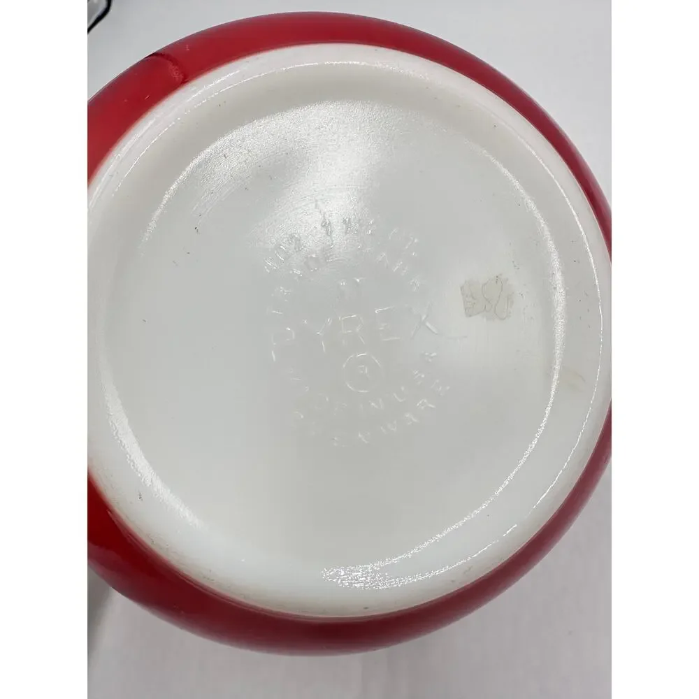 Vintage Pyrex Primary Red 402 Nesting Mixing Bowl 1.5QT